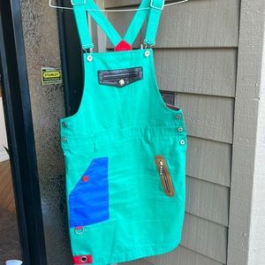 Love MOSCHINO IT 44 US 8 ladies skirt wth straps..wth colorful details,